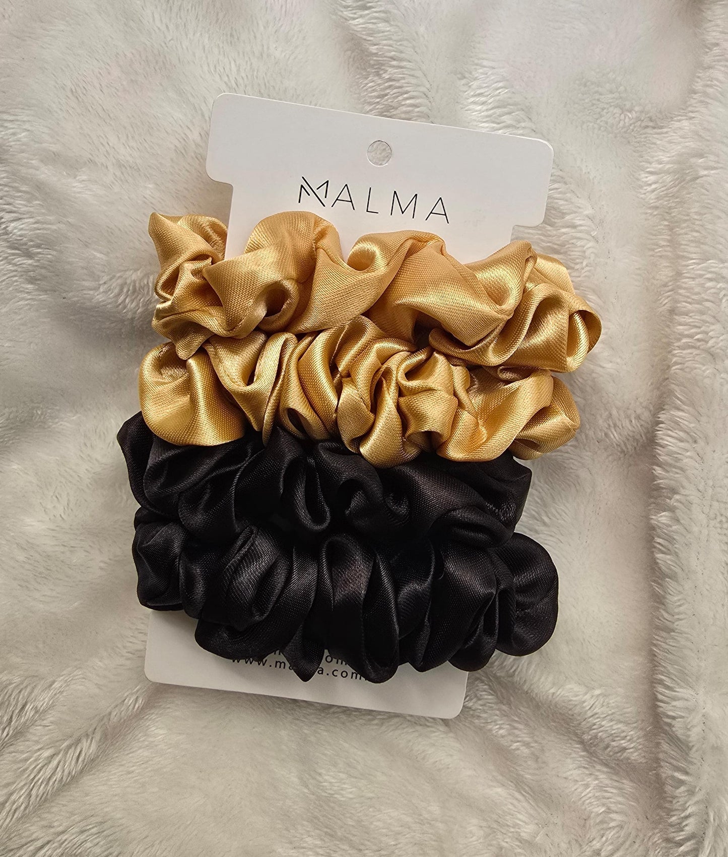 Scrunchies de satín Medianas x4