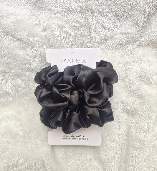Scrunchies de satín grandes x3