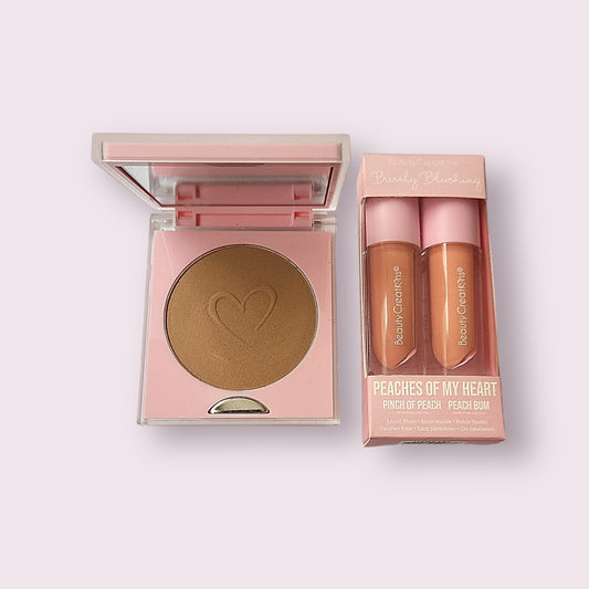 Combo bronzer Sunkissed y Duo Rubor Líquido Barely Blushing - Peaches of my Heart