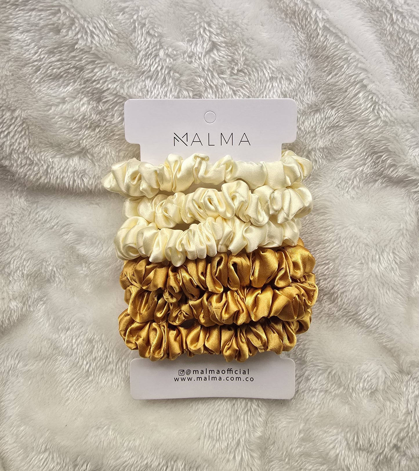 Scrunchies de satín minis x6