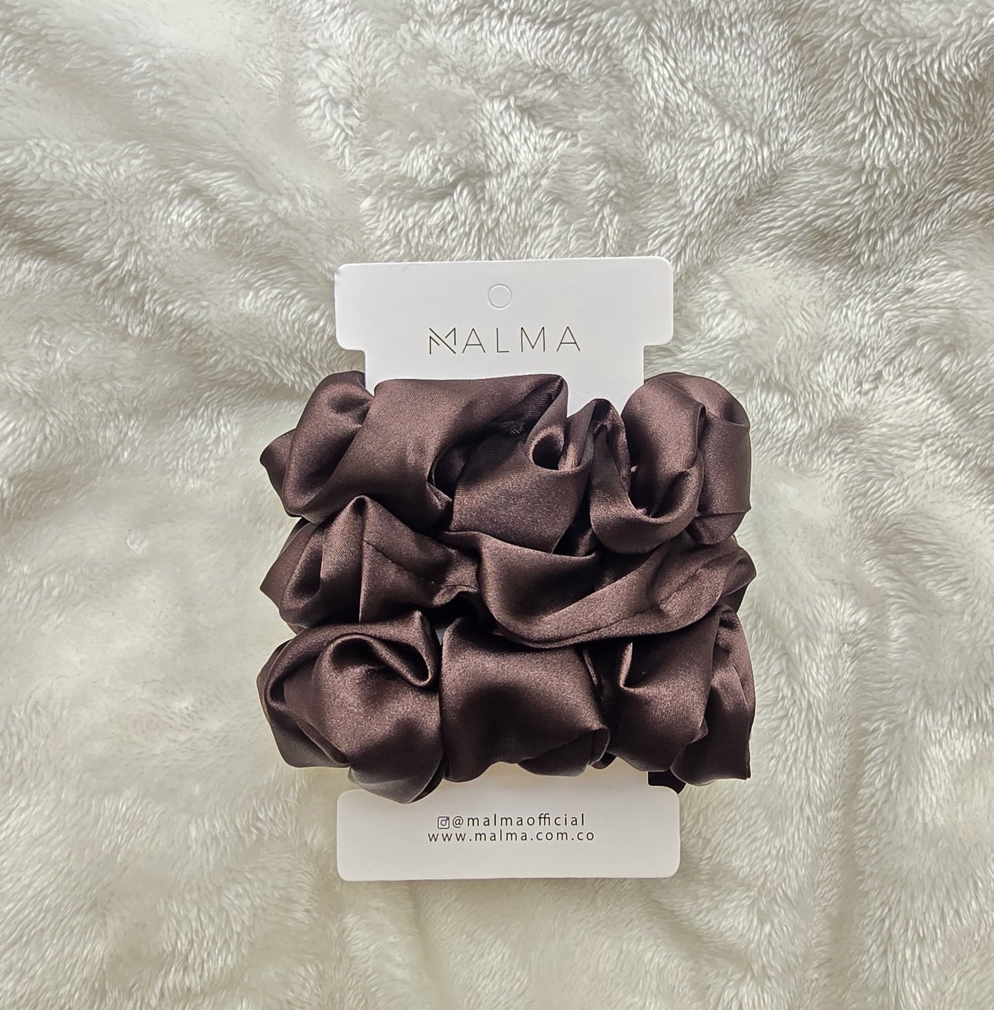 Scrunchies de satín grandes x3