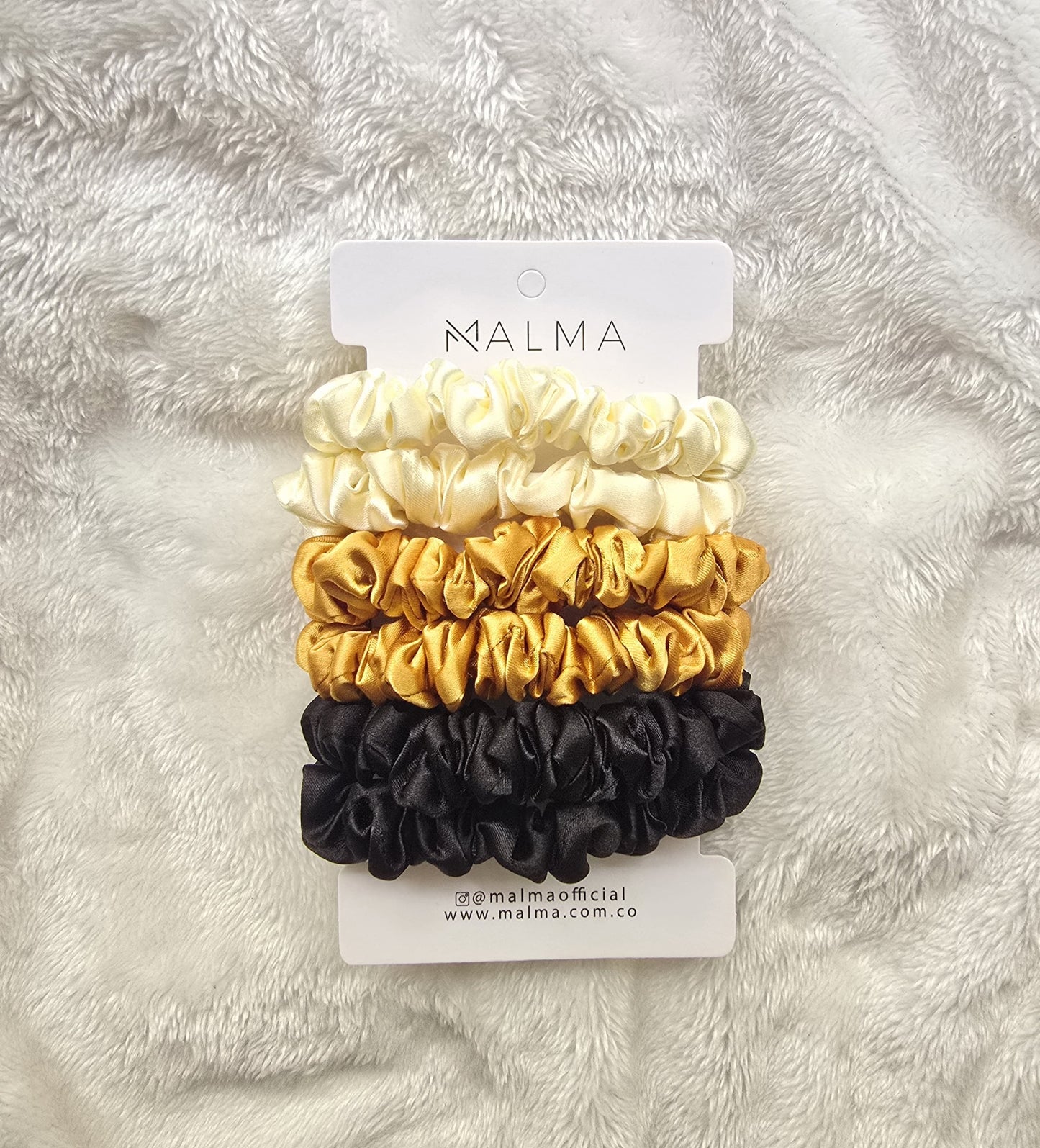 Scrunchies de satín minis x6