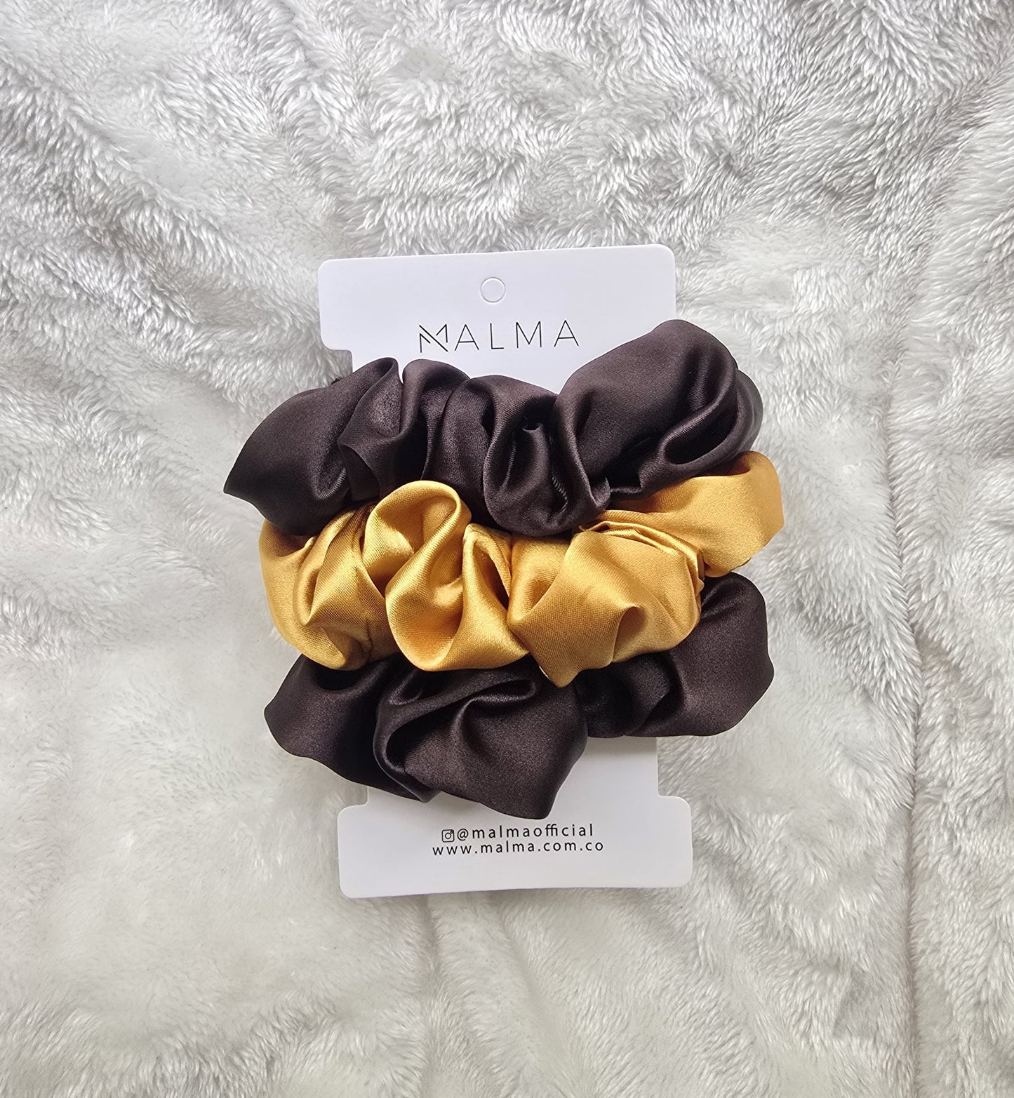 Scrunchies de satín grandes x3