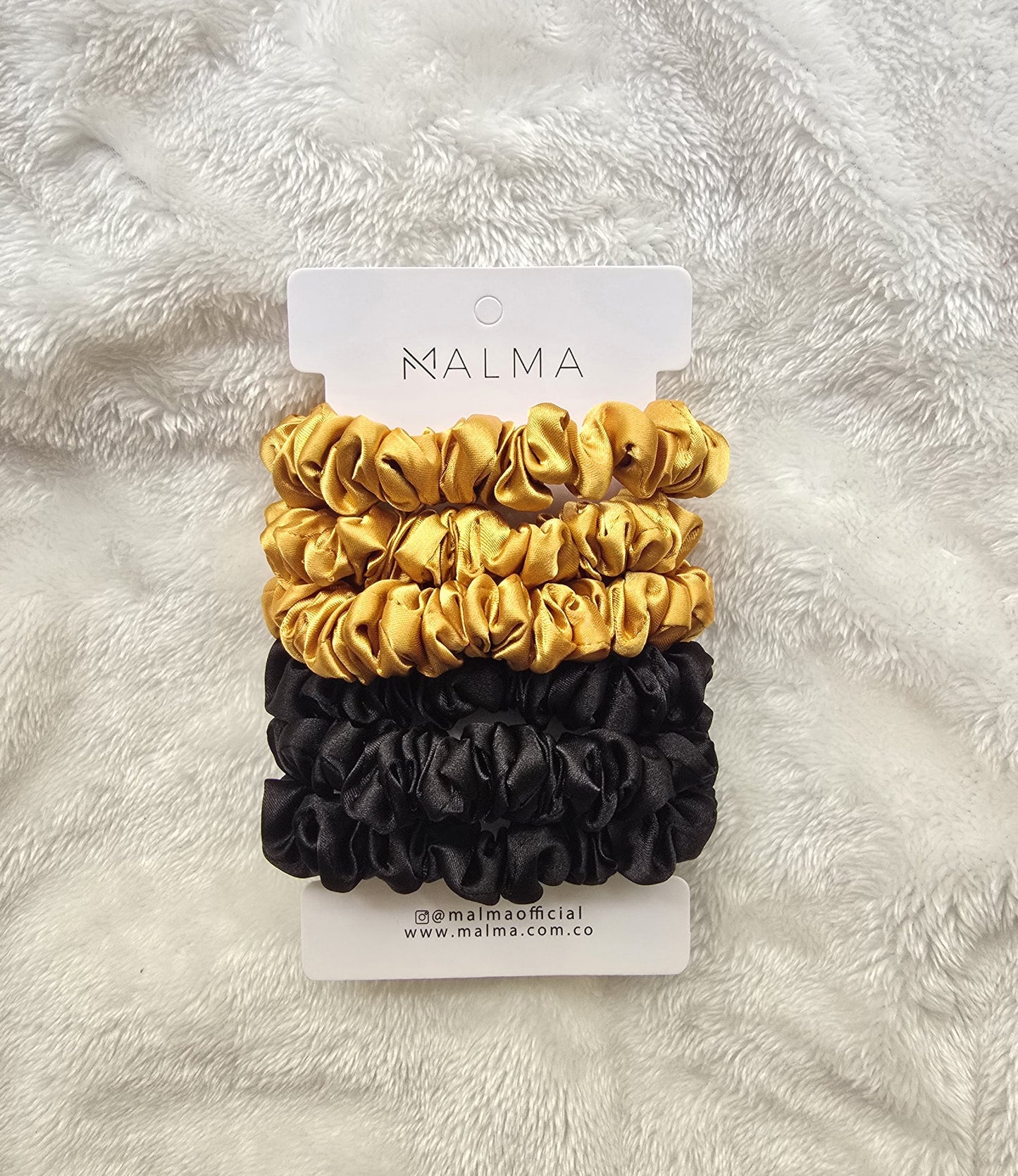 Scrunchies de satín minis x6