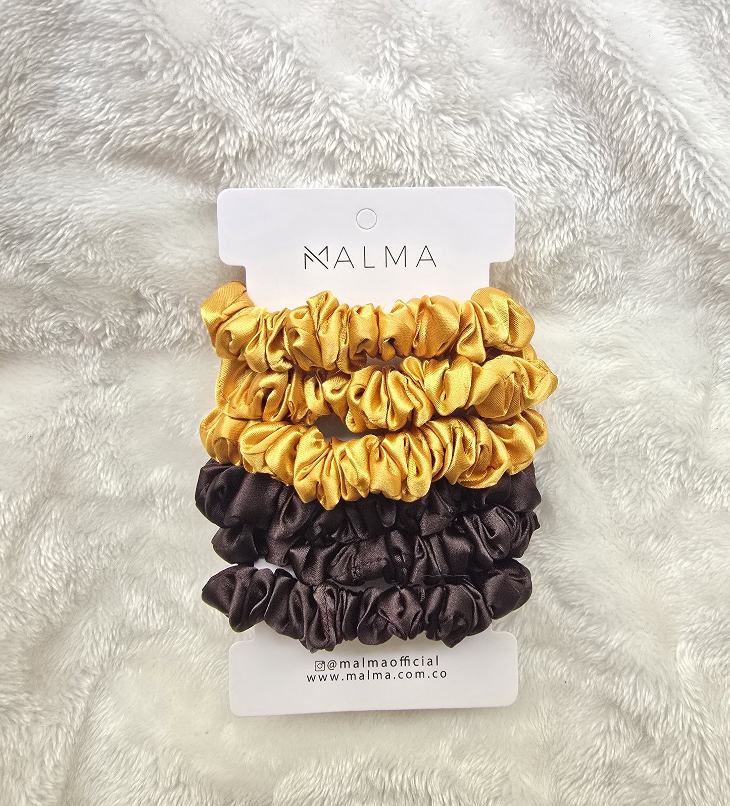 Scrunchies de satín minis x6
