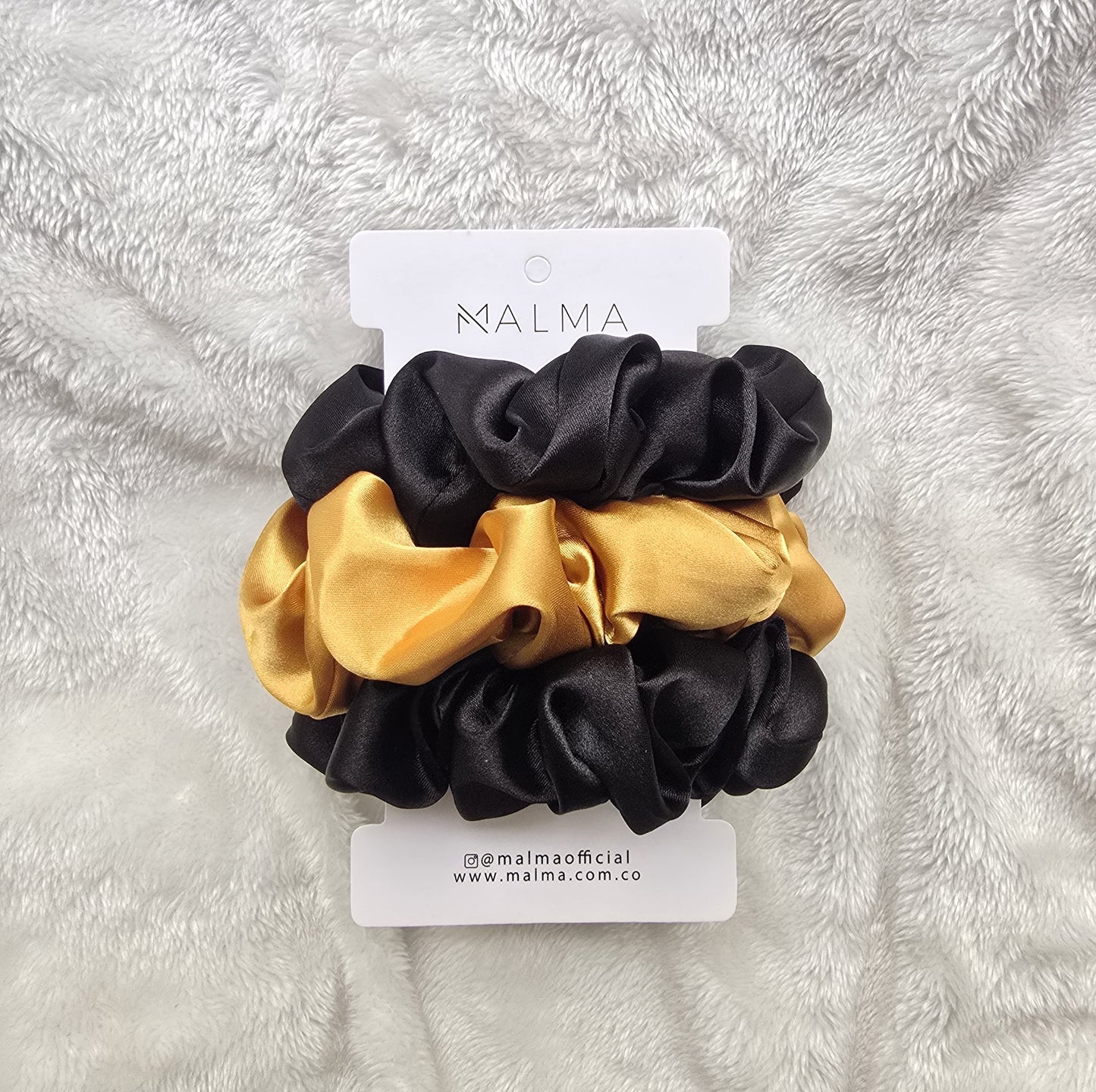 Scrunchies de satín grandes x3