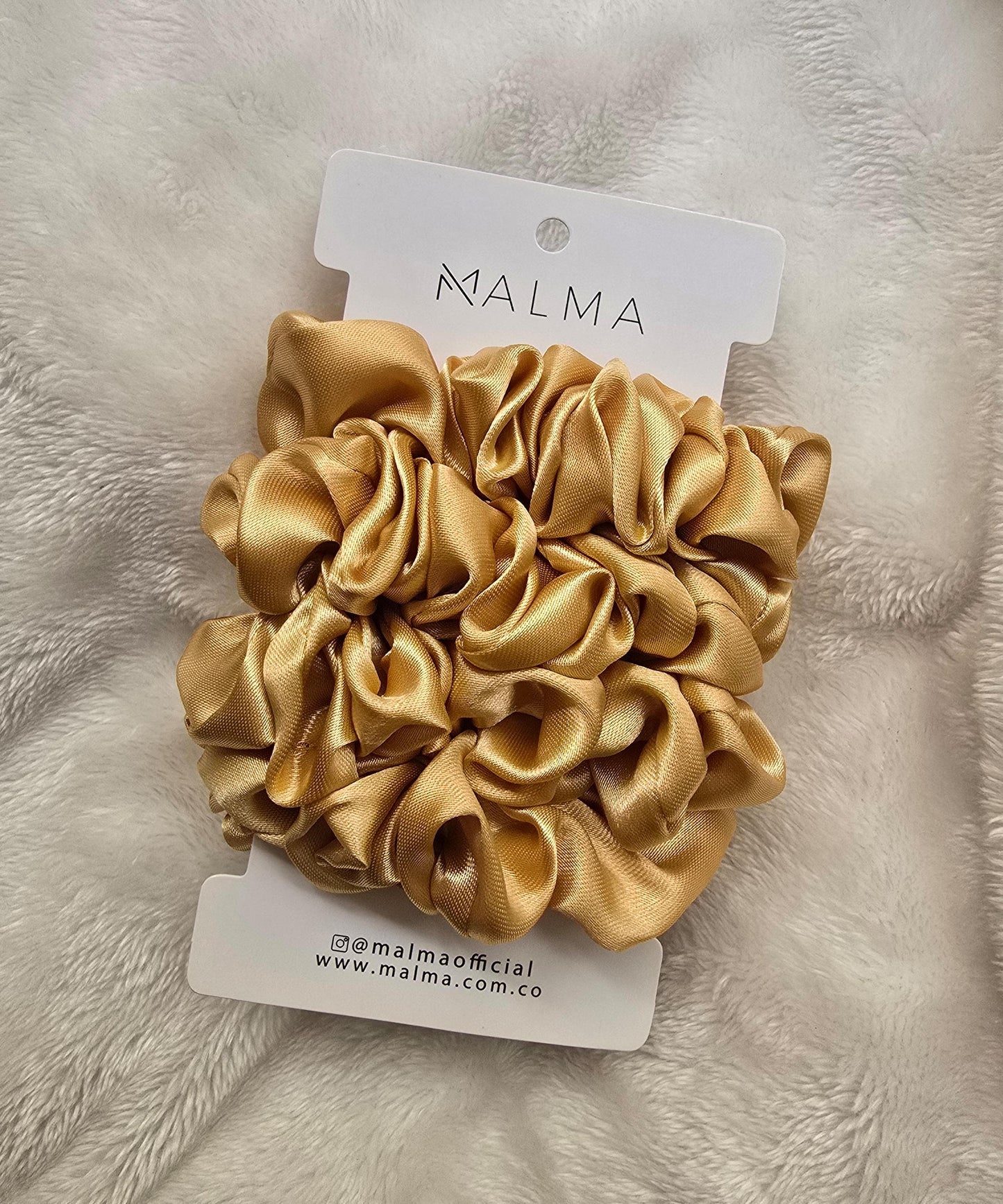 Scrunchies de satín Medianas x4