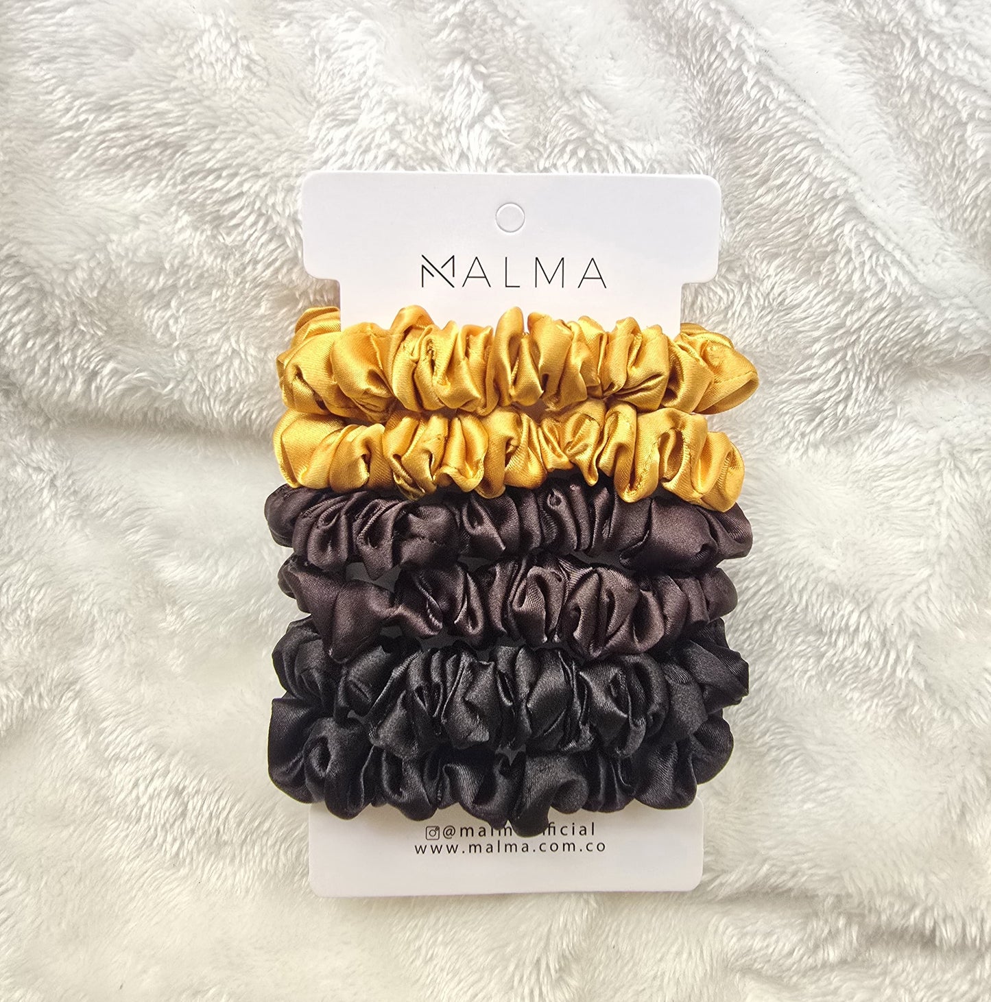 Scrunchies de satín minis x6